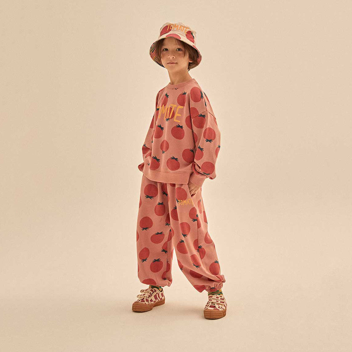 Boys & Girls Pink Printed Cotton Set