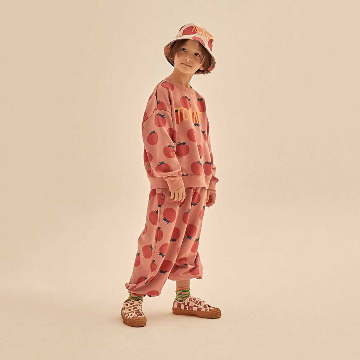 Boys & Girls Pink Printed Cotton Set