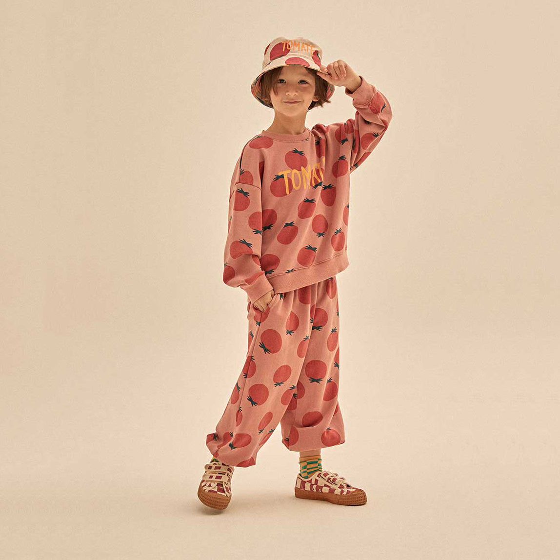 Boys & Girls Pink Printed Cotton Set