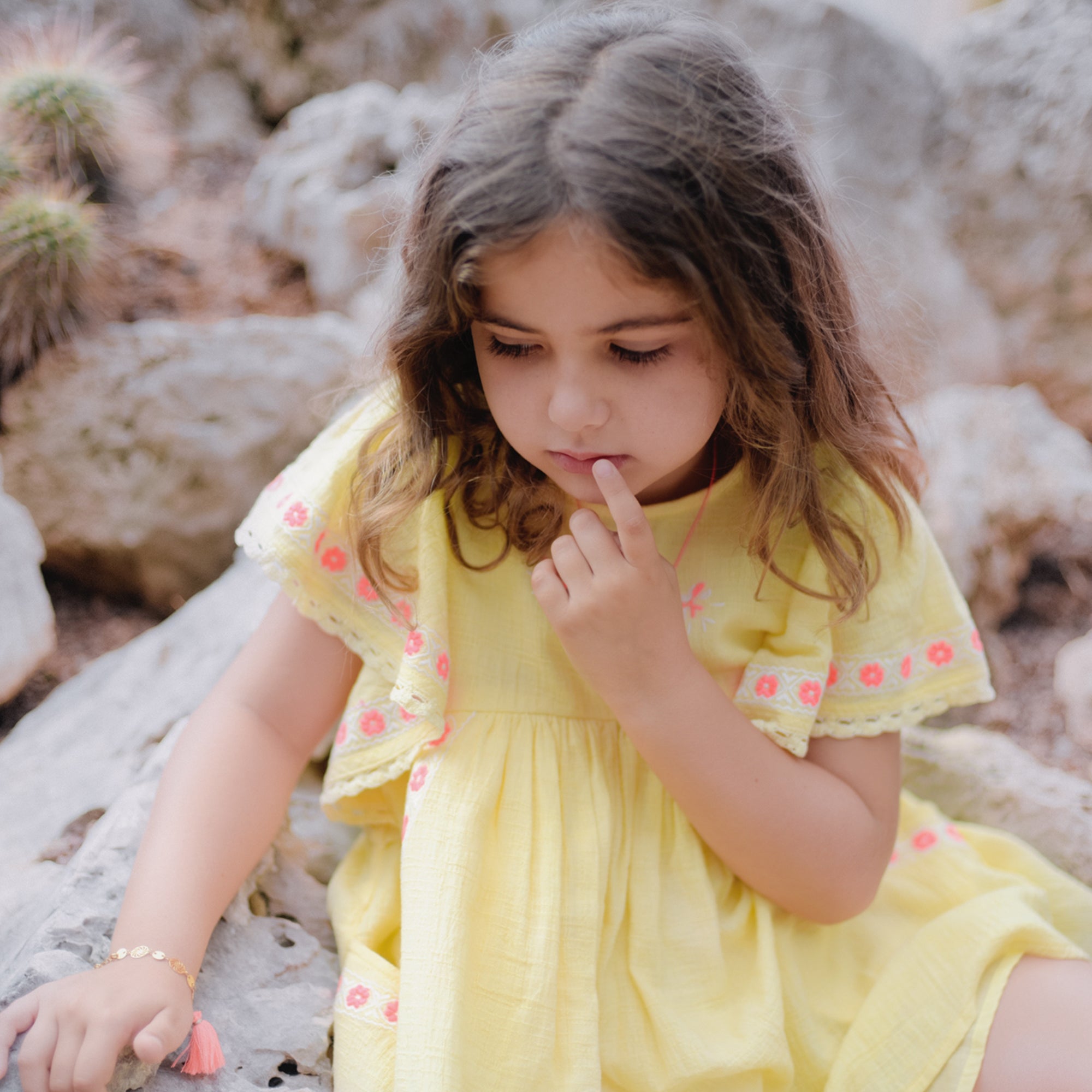 Girls Lemon "Hindaka" Dress