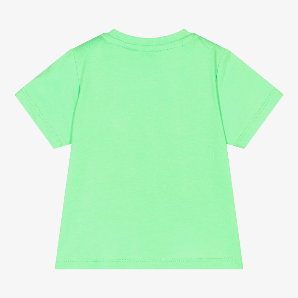 Baby Boys Green Logo Cotton T-Shirt