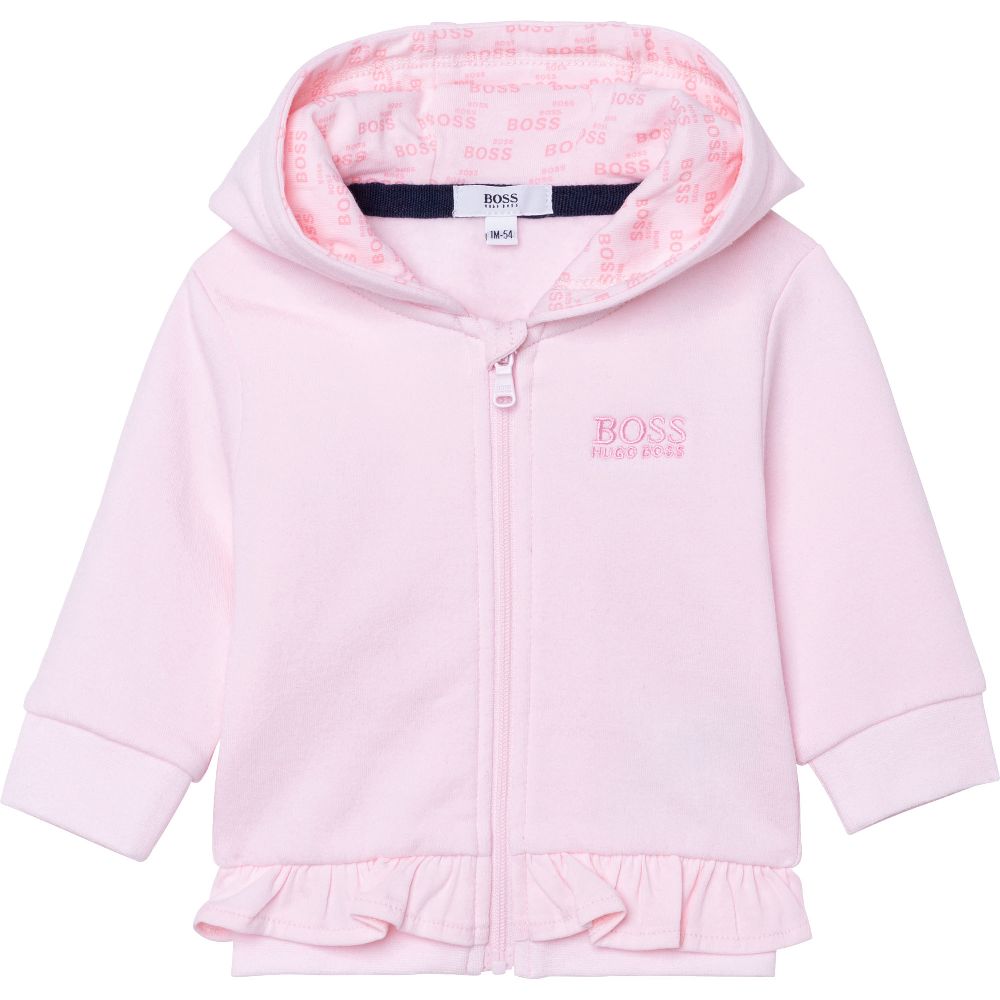 Baby Girls Pink Logo Cotton Set