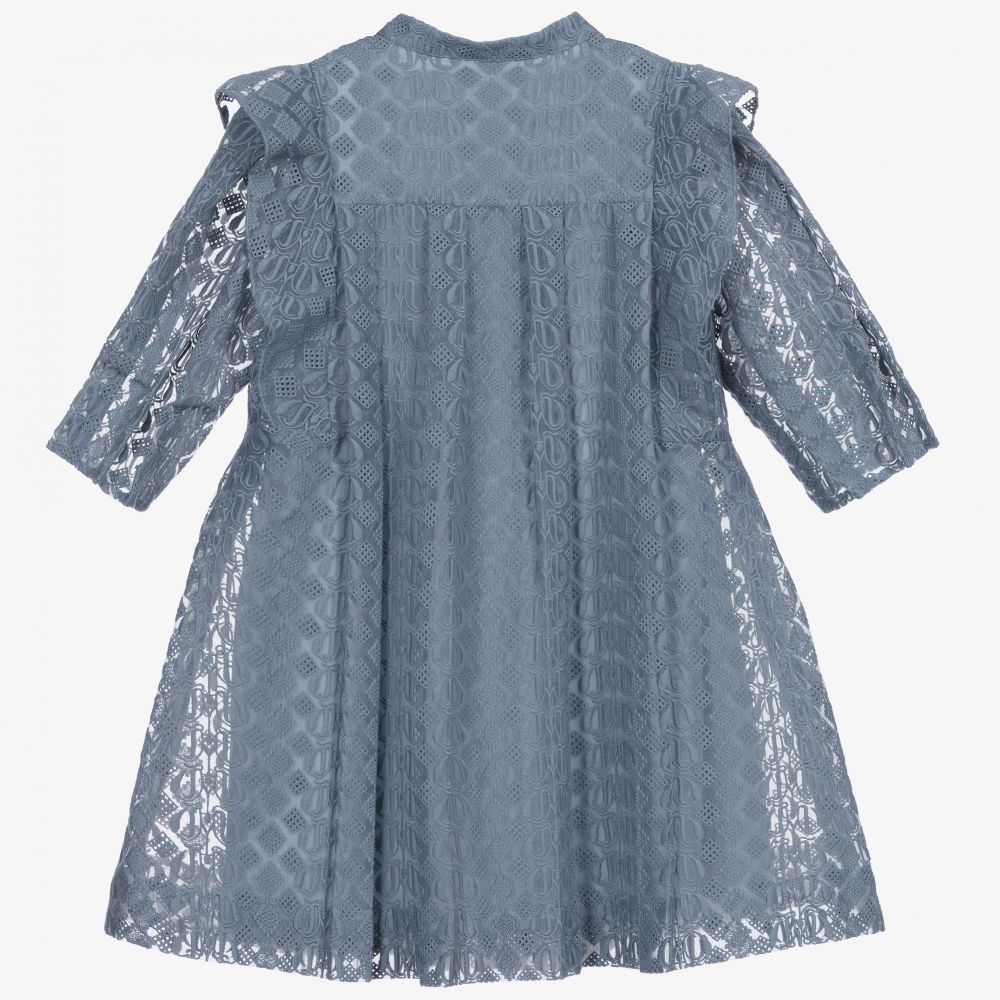 Girls Blue Organza Dress