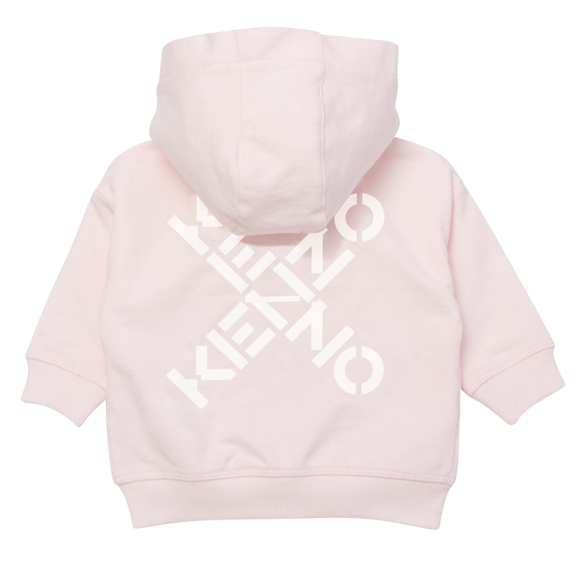 Baby Girls Pink Logo Zip-Up Top