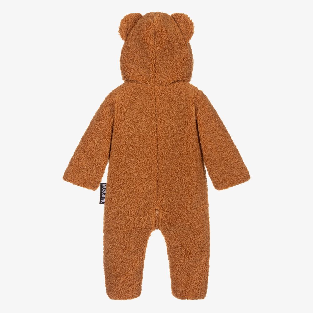 Boys & Girls Brown Teddy Babysuit