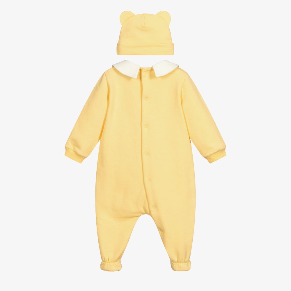 Baby Girls Yellow Cotton Babysuit Set