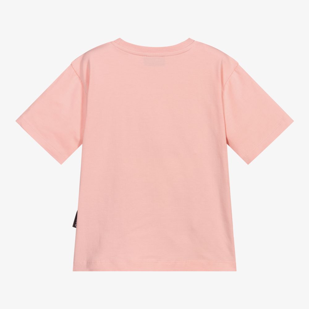 Girls Pink Bear Cotton T-Shirt