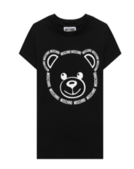 Boys & Girls Black Logo Cotton T-Shirt