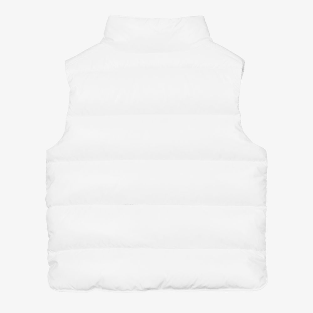 Baby Boys & Girls White "BERNARD" Padded Down Gilet