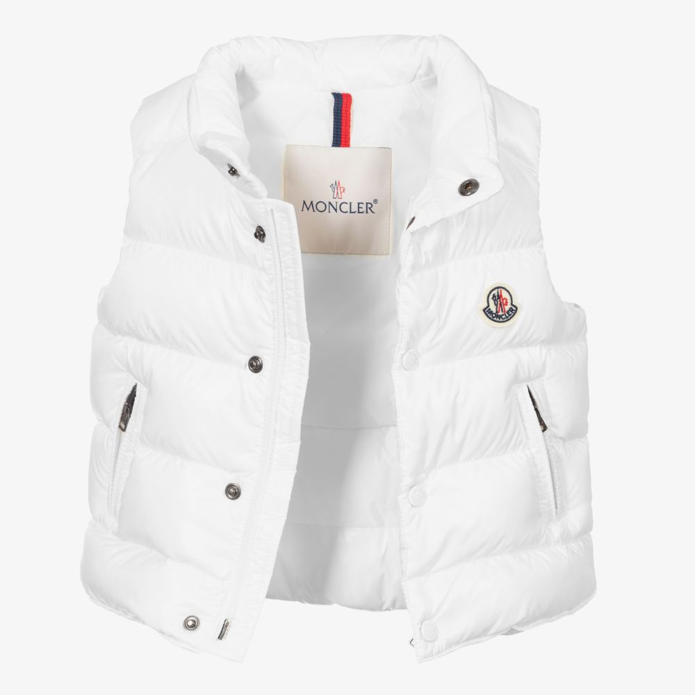 Baby Boys & Girls White "BERNARD" Padded Down Gilet