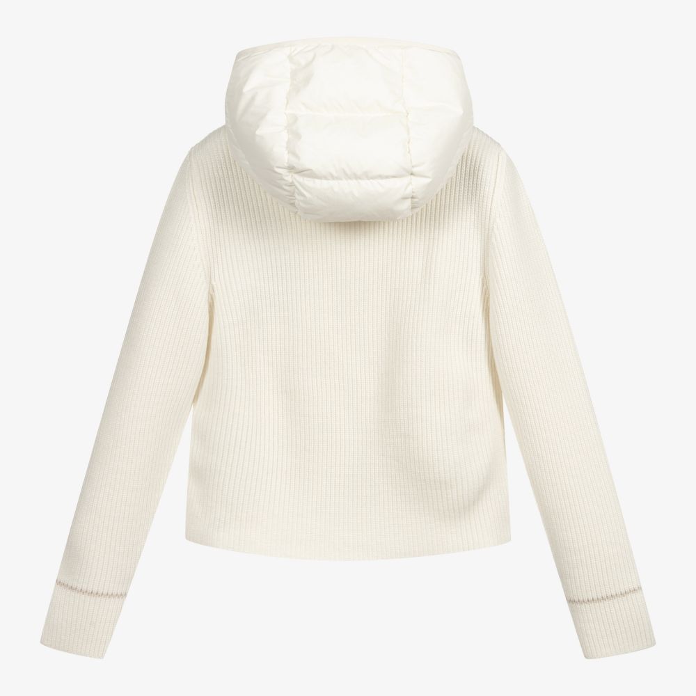 Girls Ivory Knit Jacket