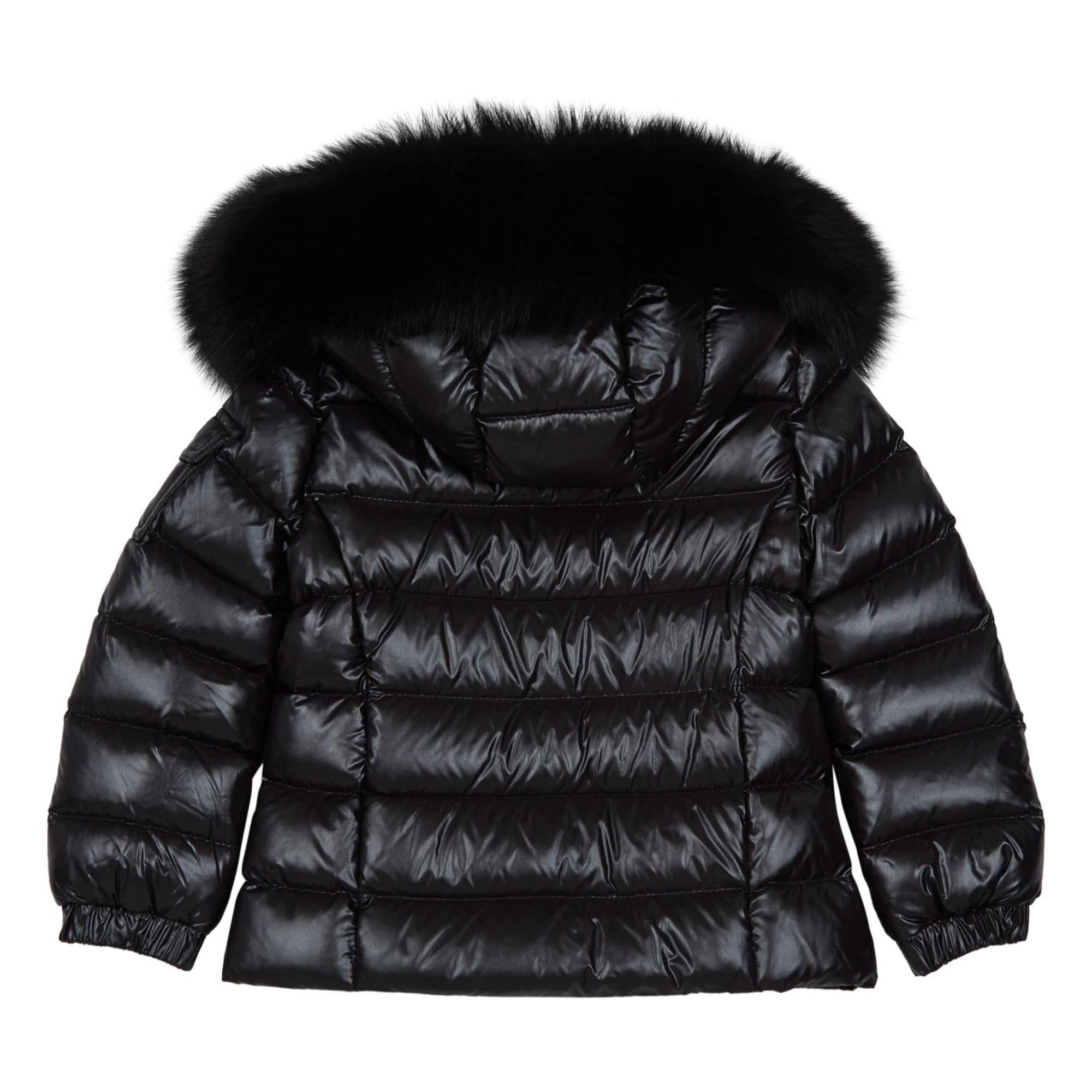 Girls Black "BADY FUR" Padded Down Jacket
