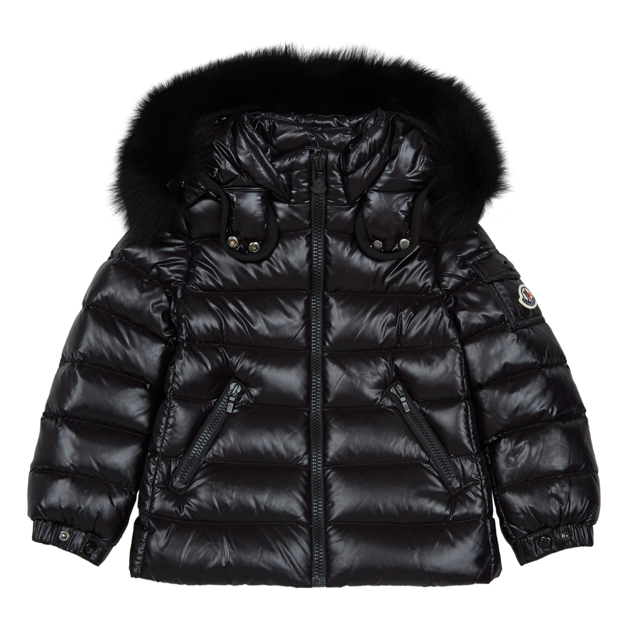 Girls Black "BADY FUR" Padded Down Jacket