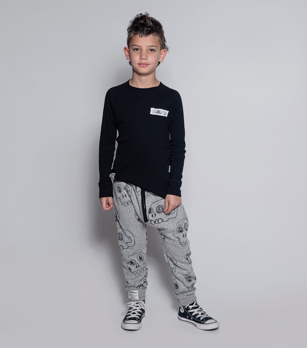 Boys & Girls Black Cotton T-Shirt