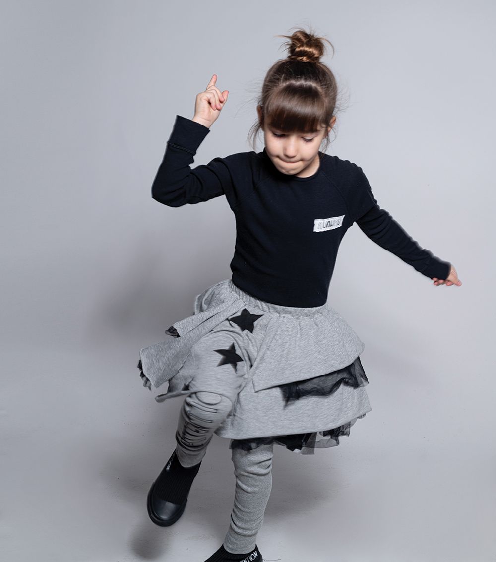 Boys & Girls Black Cotton T-Shirt