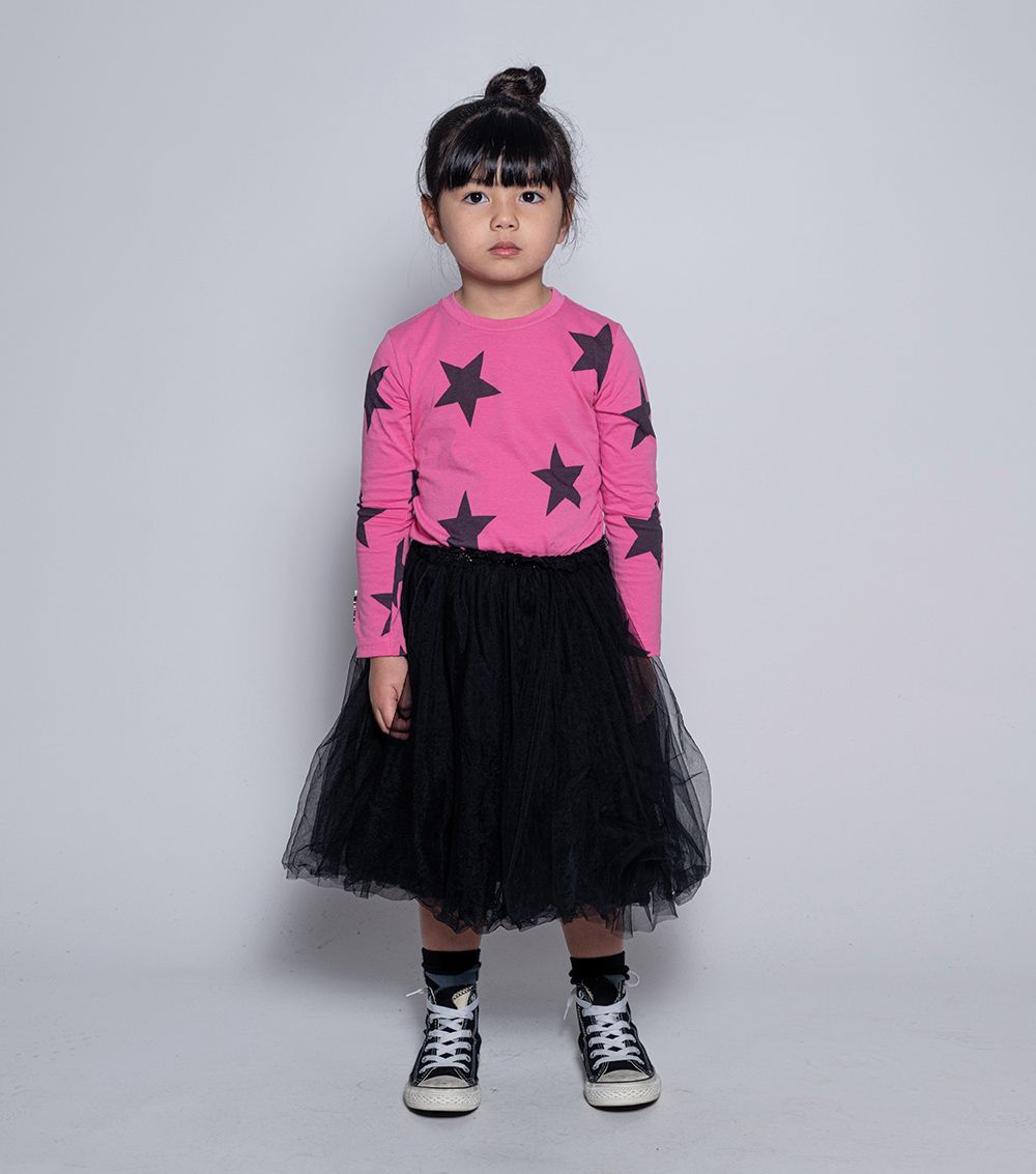 Girls Pink Stars Tulle Dress