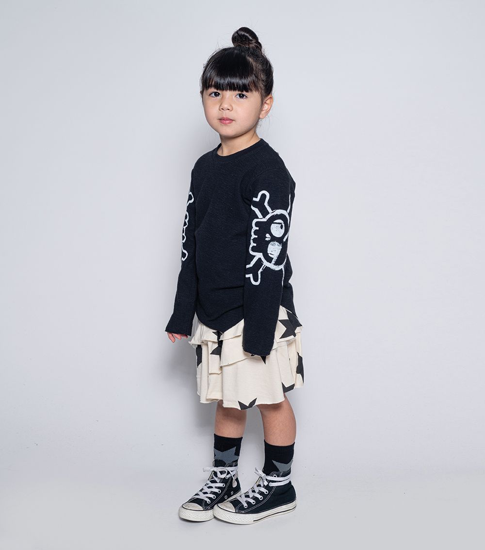 Boys & Girls Black Skull Shirt