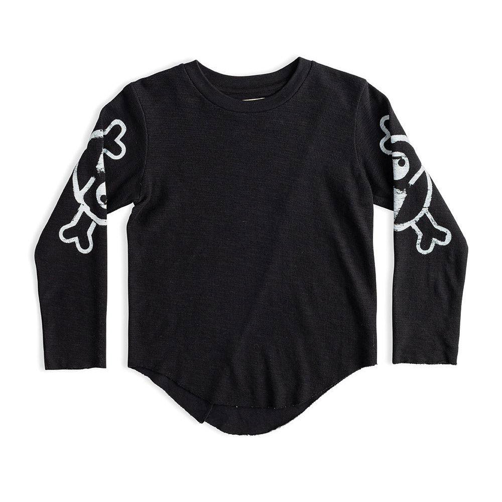 Boys & Girls Black Skull Shirt