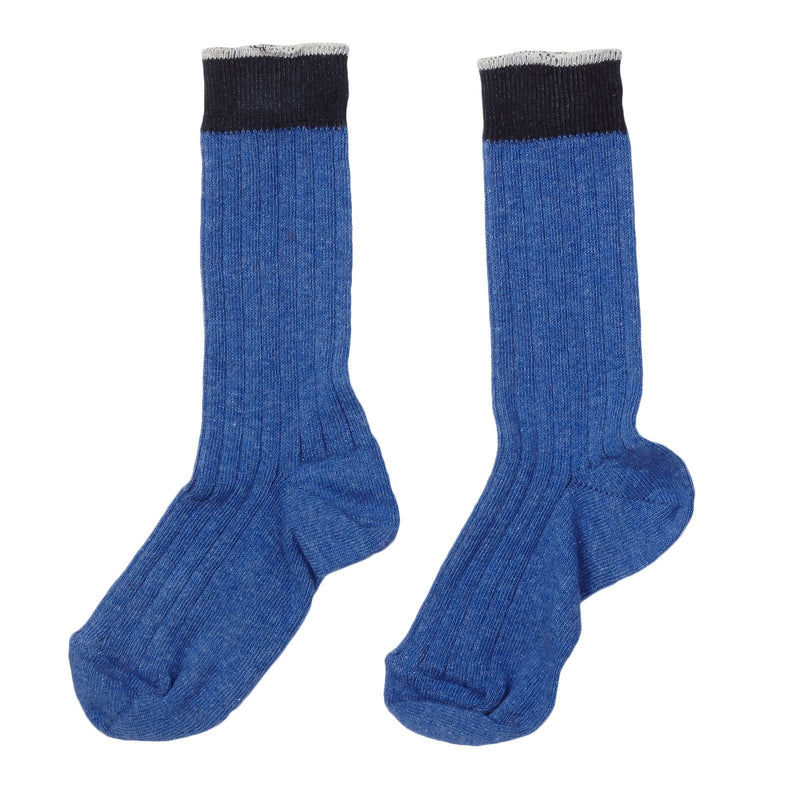 Boys&Girls Blue Low Ribbed Knitted Socks - CÉMAROSE | Children's Fashion Store