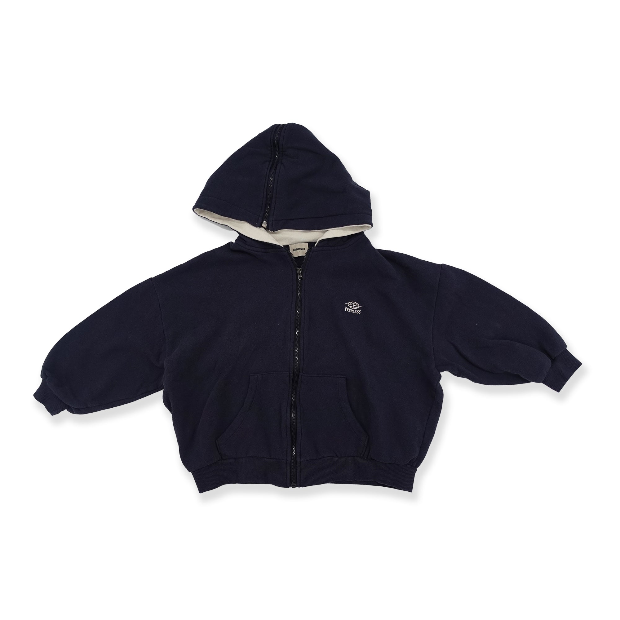 Boys & Girls Navy Hooded Zip-Up Top