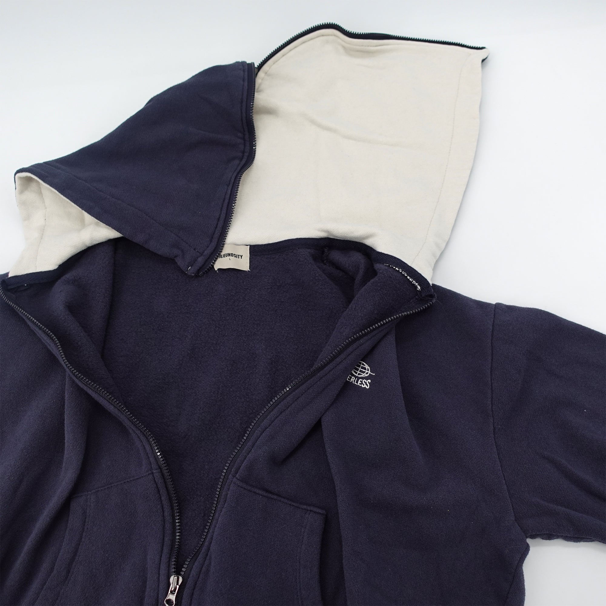 Boys & Girls Navy Hooded Zip-Up Top