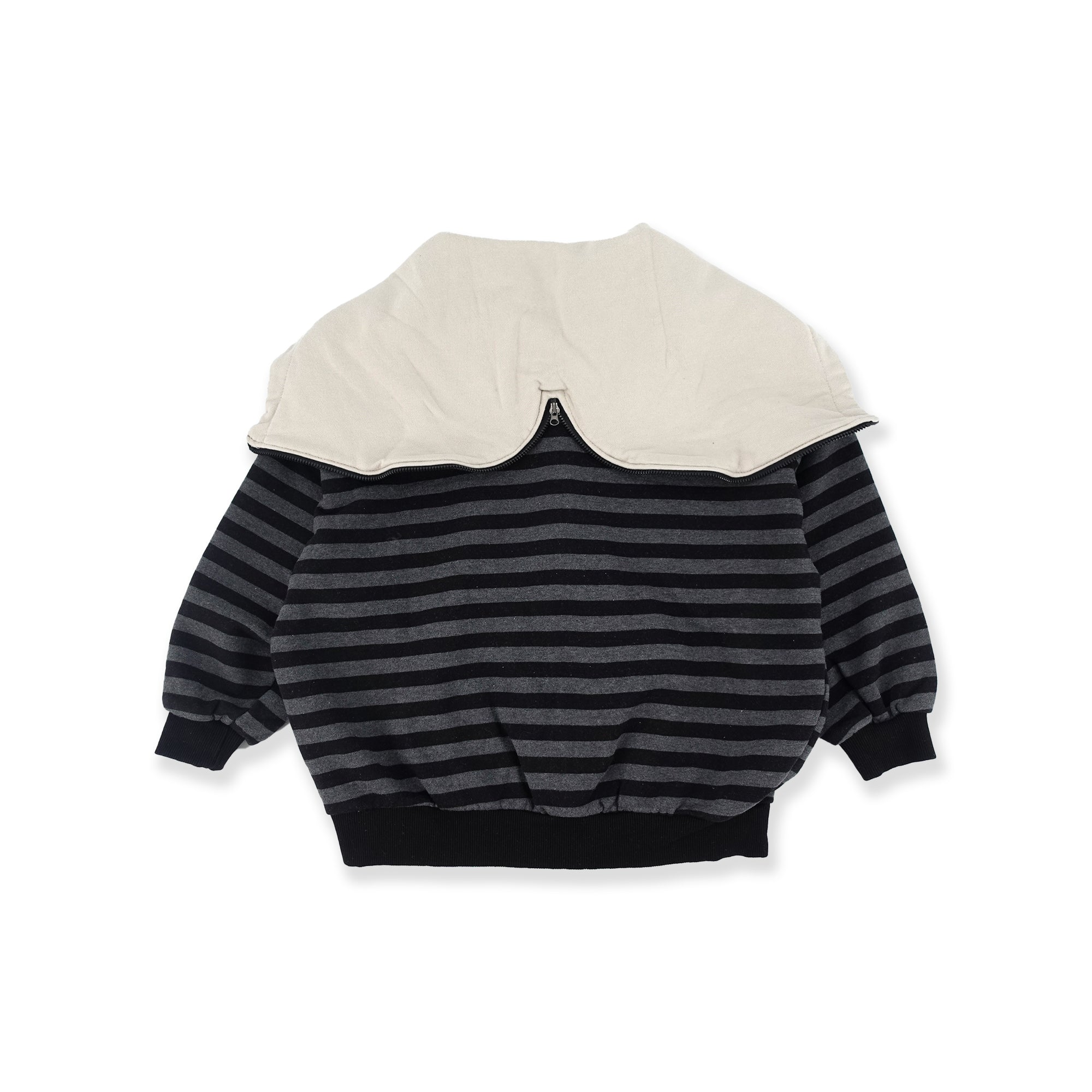 Boys & Girls Navy Stripes Zip-Up Top