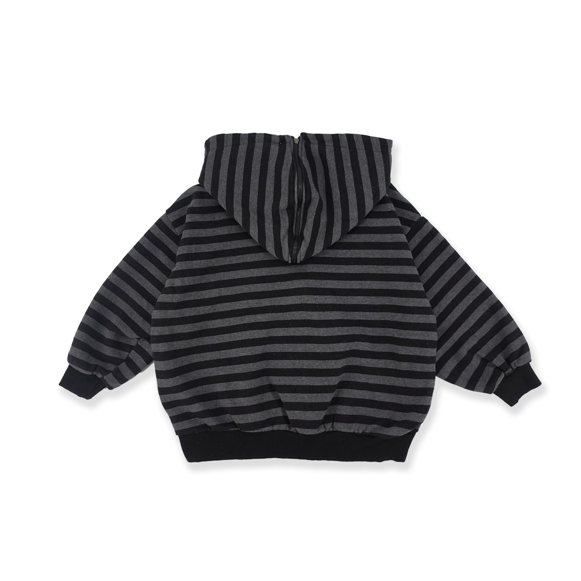 Boys & Girls Navy Stripes Zip-Up Top