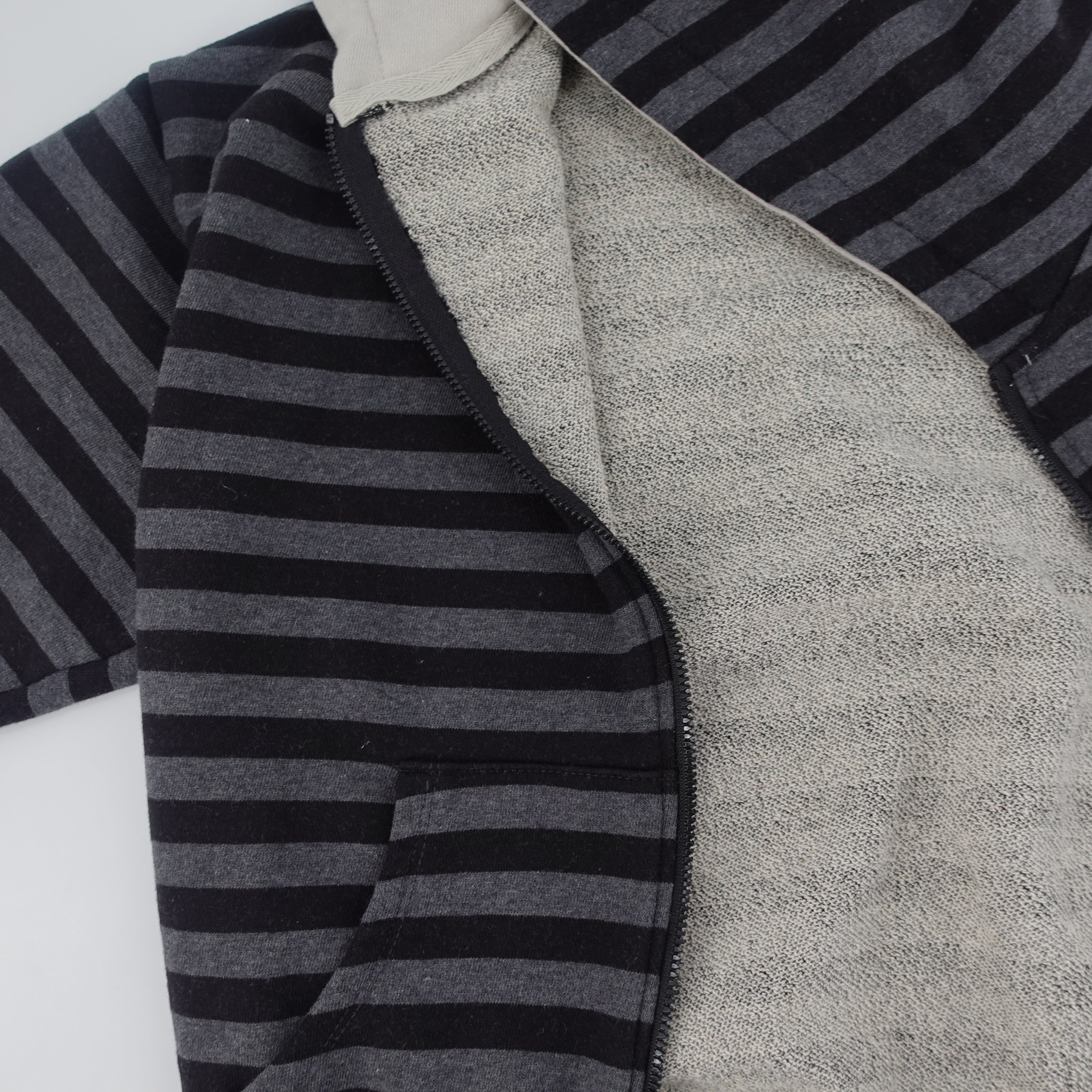 Boys & Girls Navy Stripes Zip-Up Top