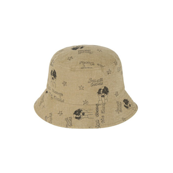 Boys & Girls Beige Printed Bucket Hat