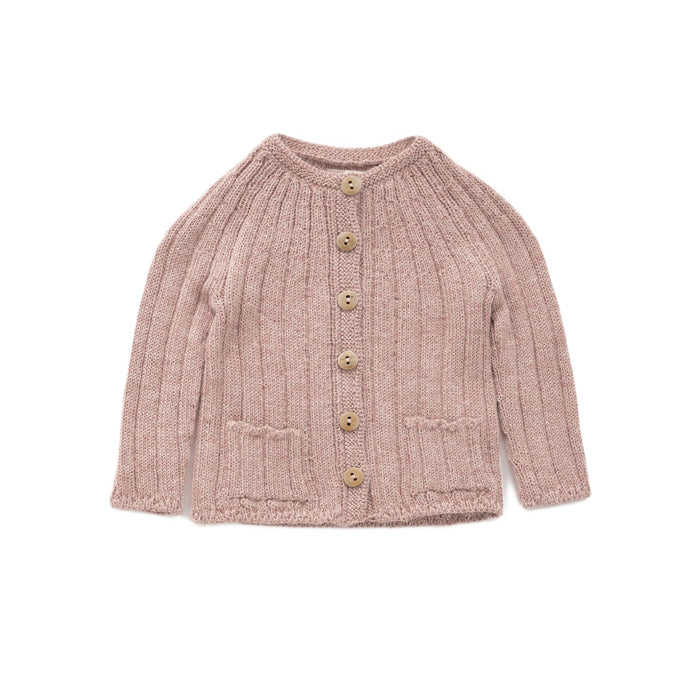 Girls Pink Alpaca Cardigan