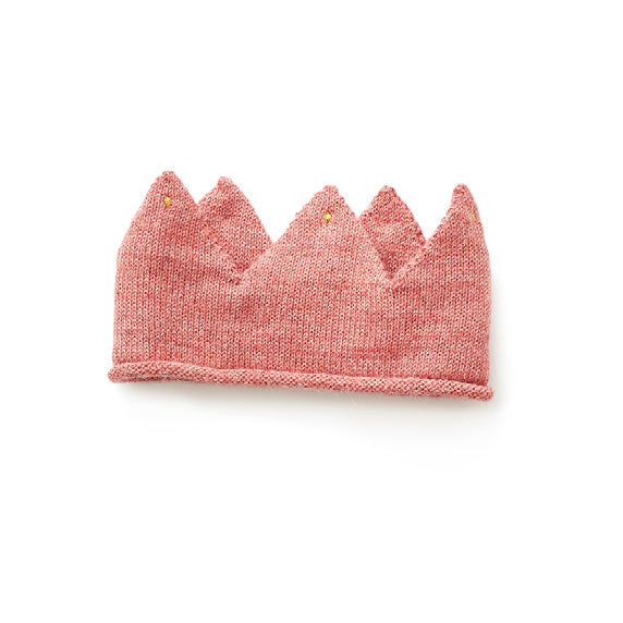 Girls Pink Embroidered Alpaca Crown