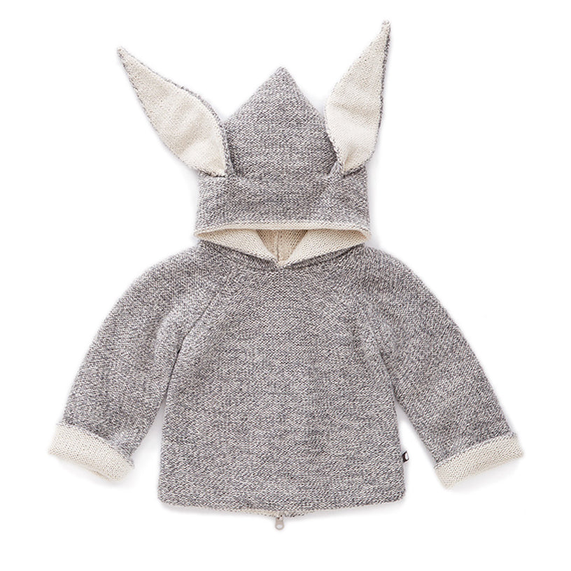 Boys & Girls Grey Hooded Alpaca Sweater