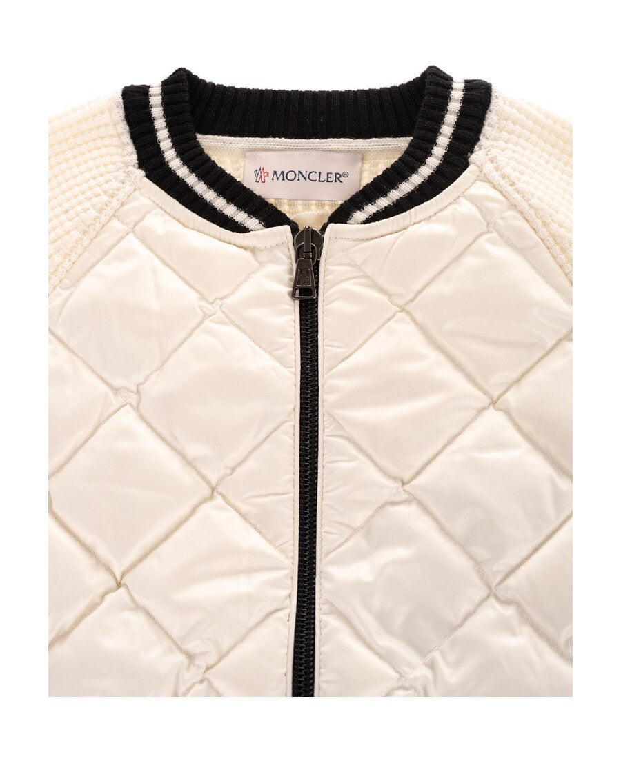 Baby Girls White Padded Cardigan