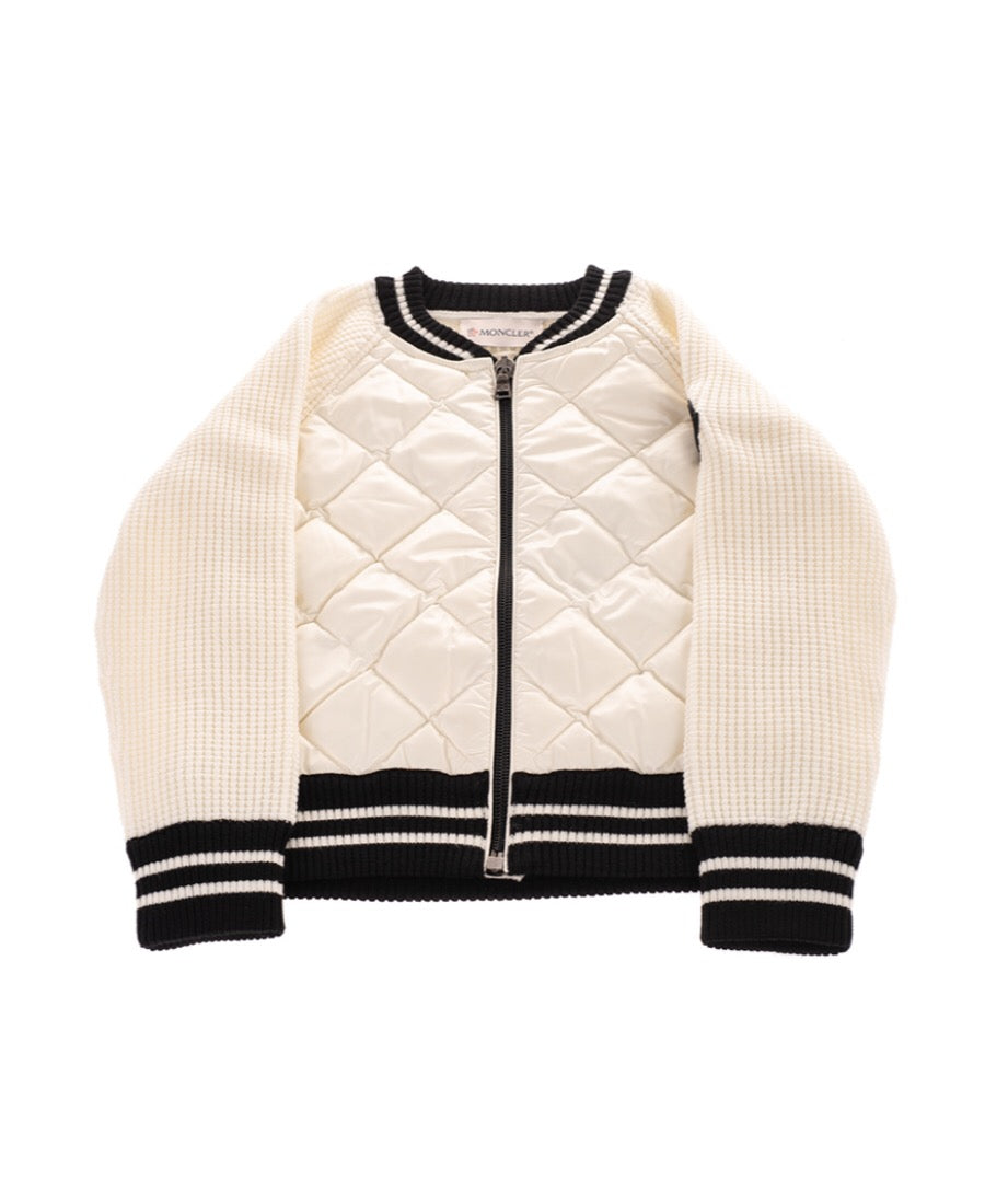 Baby Girls White Padded Cardigan