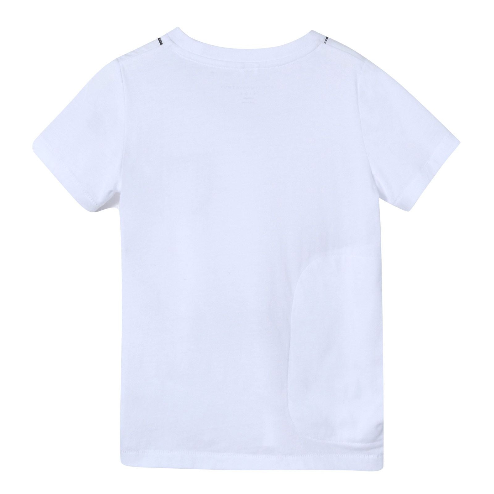 Girls White Embroidered Patch Trims Cotton T-Shirt - CÉMAROSE | Children's Fashion Store - 2