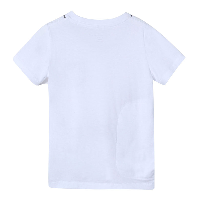 Girls White Embroidered Patch Trims Cotton T-Shirt - CÉMAROSE | Children's Fashion Store - 2