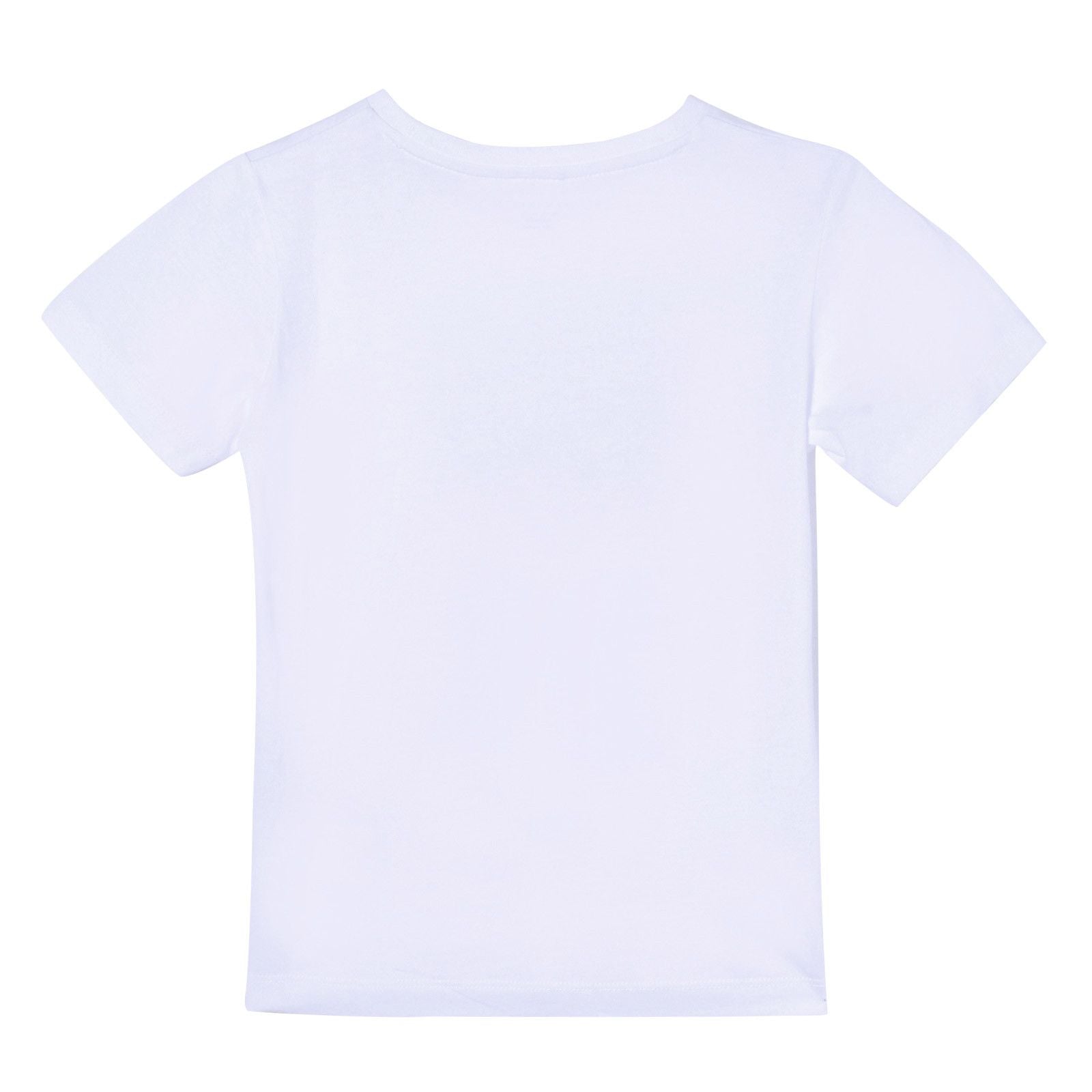 Girls White Rainbow And Bow printed Cotton T-Shirt - CÉMAROSE | Children's Fashion Store - 2