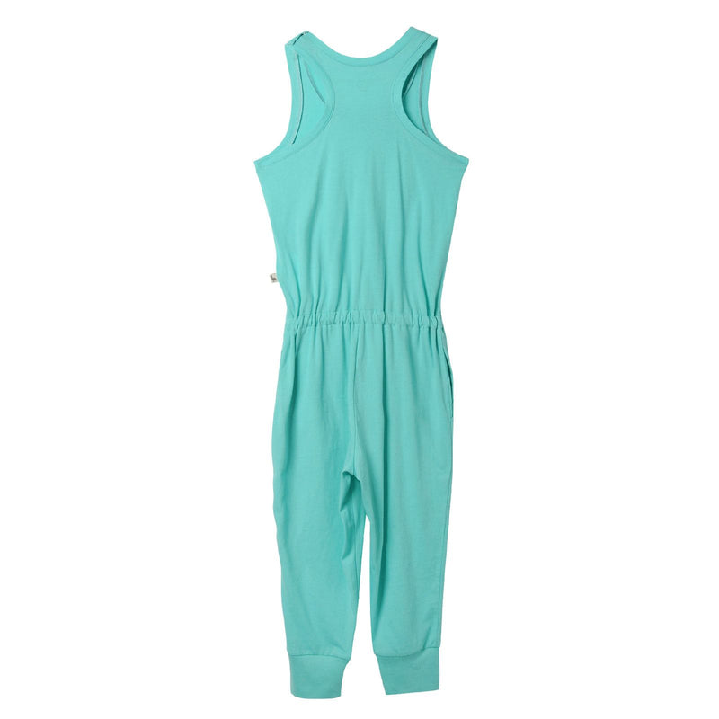 Girls Green Cotton Jersey Babysuit With Bow Trims - CÉMAROSE | Children's Fashion Store - 2
