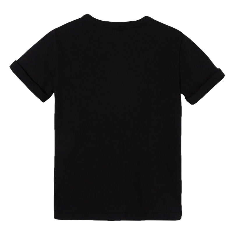 Girls Black Cotton Swallow Embroidered Trims T-Shirt - CÉMAROSE | Children's Fashion Store - 2