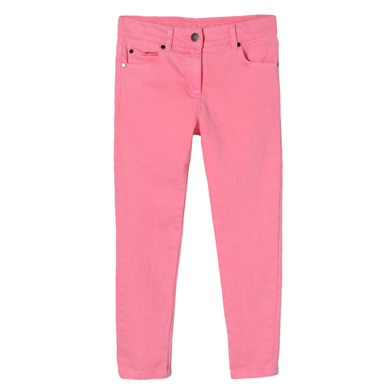 Girls Pink Cotton Jersey Trousers - CÉMAROSE | Children's Fashion Store - 1