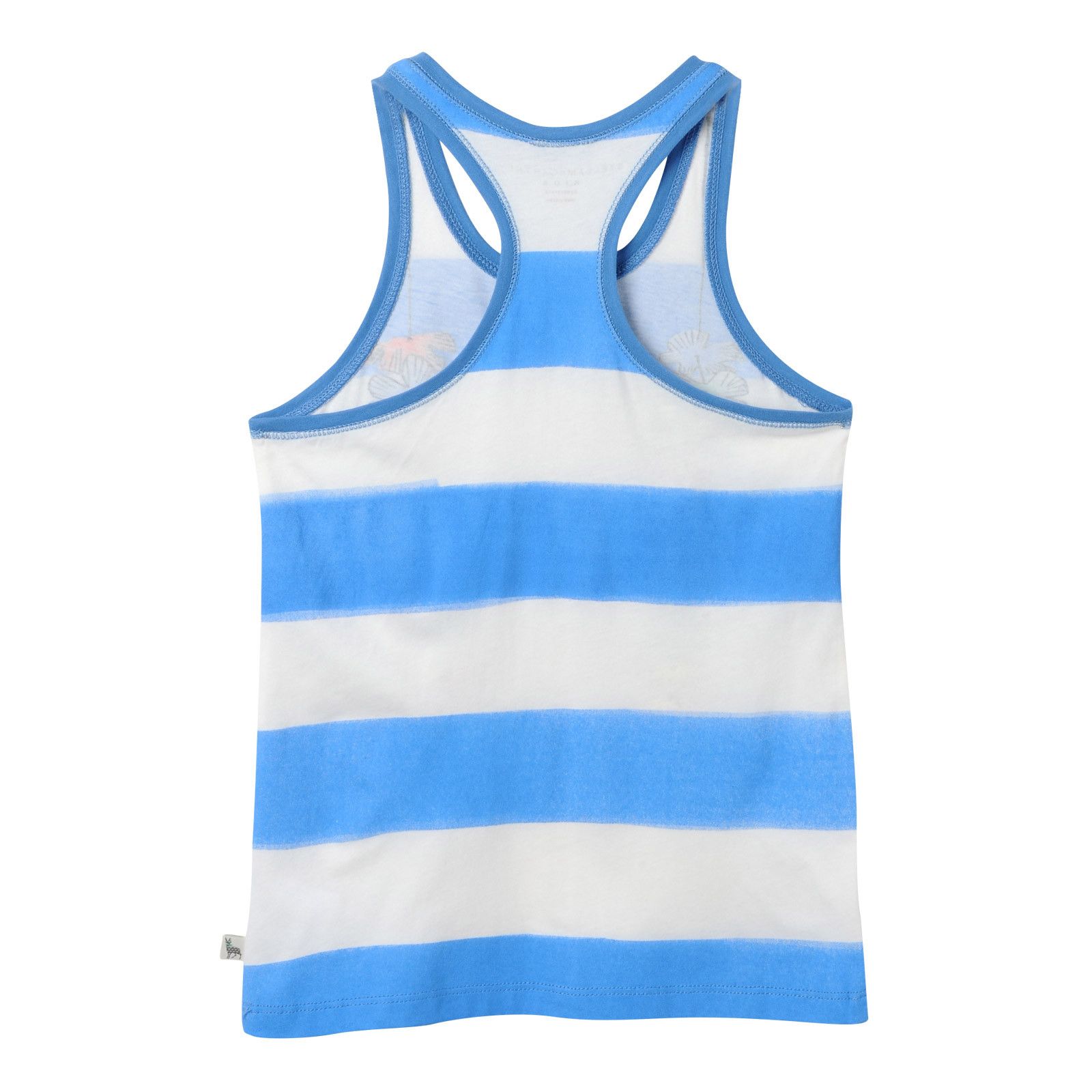 Girls Blue&White Striped Vest With Floral Print - CÉMAROSE | Children's Fashion Store - 2