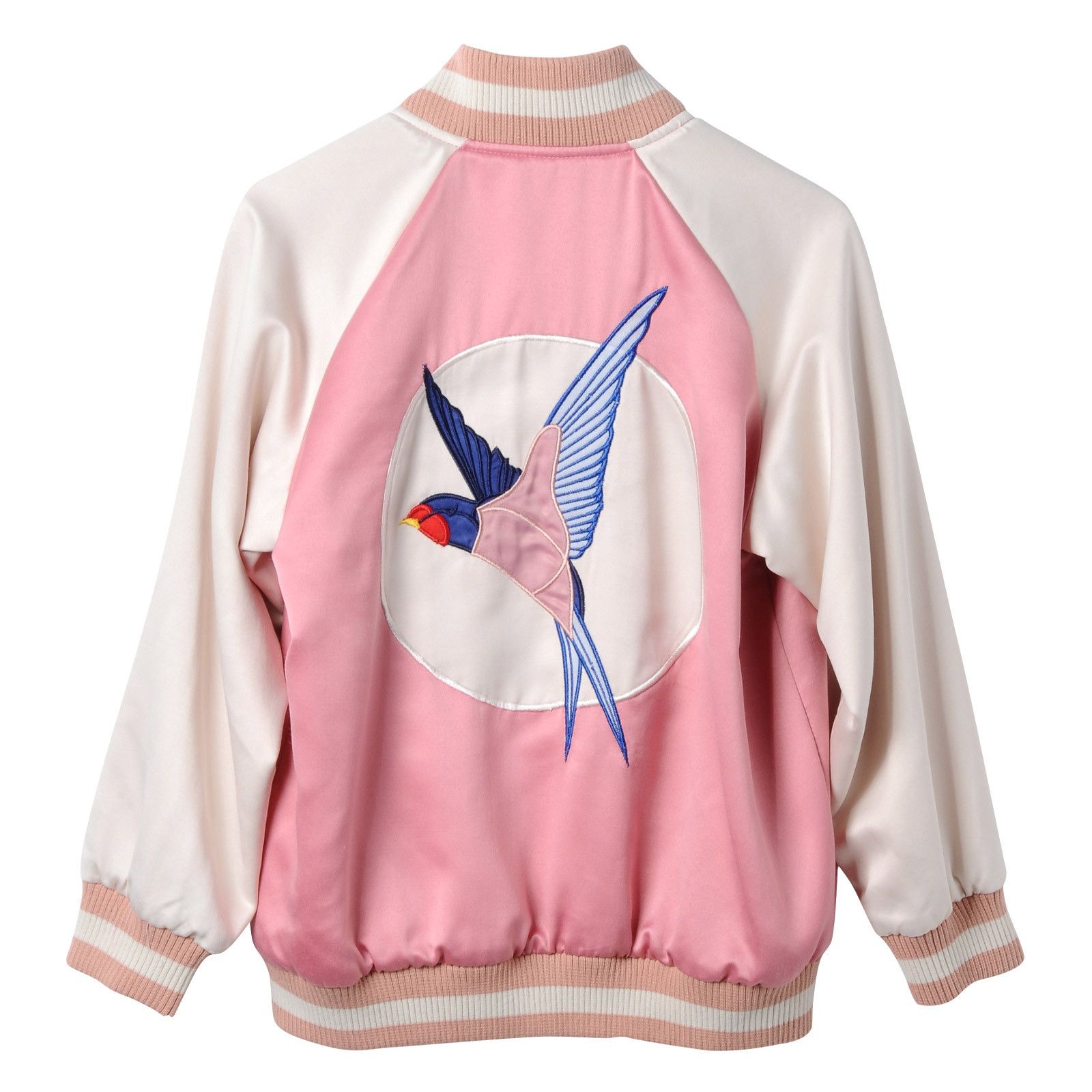 Girls Pink Cotton Embroidered Bird Trims Jacket - CÉMAROSE | Children's Fashion Store - 2
