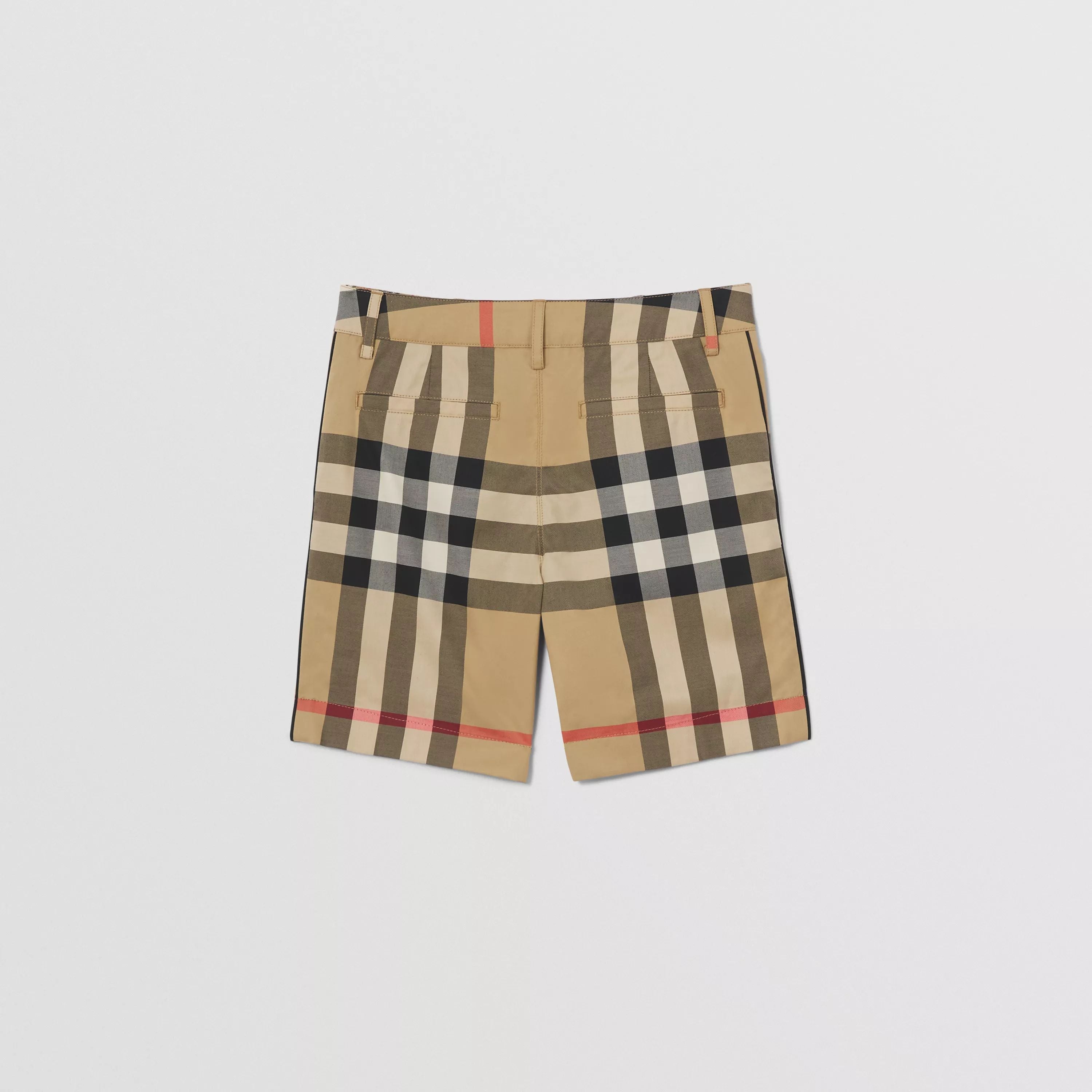 Boys Archive Beige Check Shorts