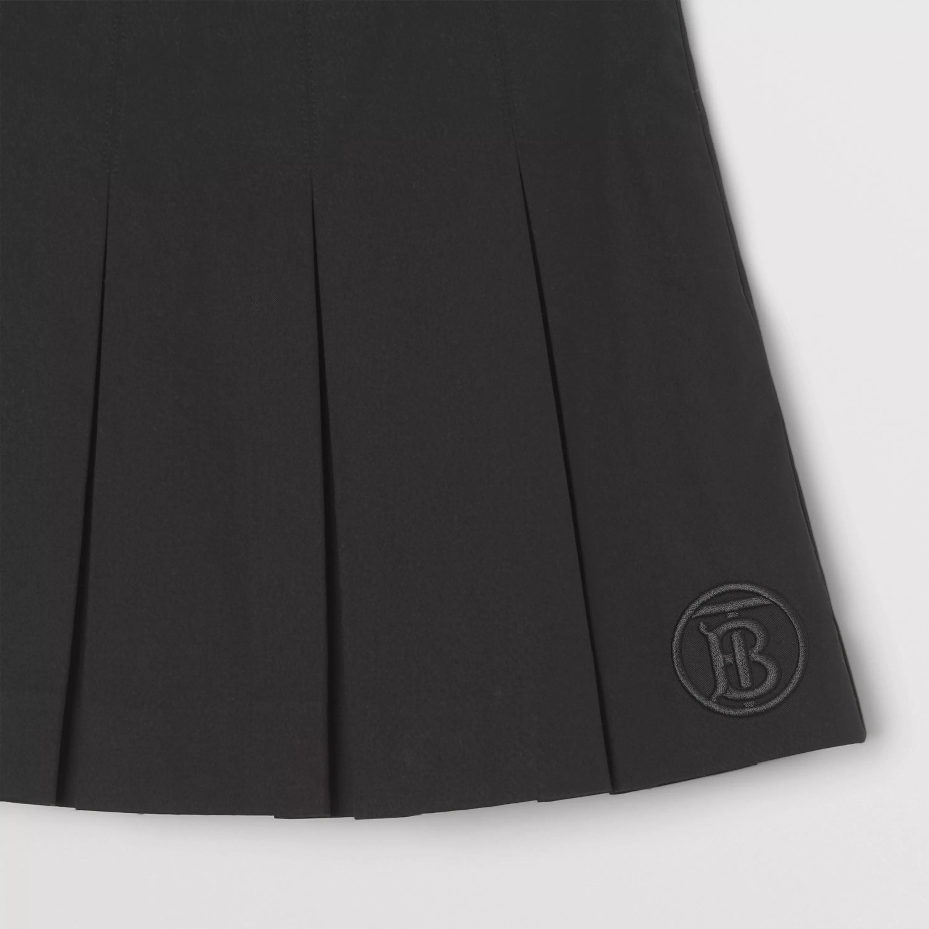 Girls Black Logo Cotton Skirt