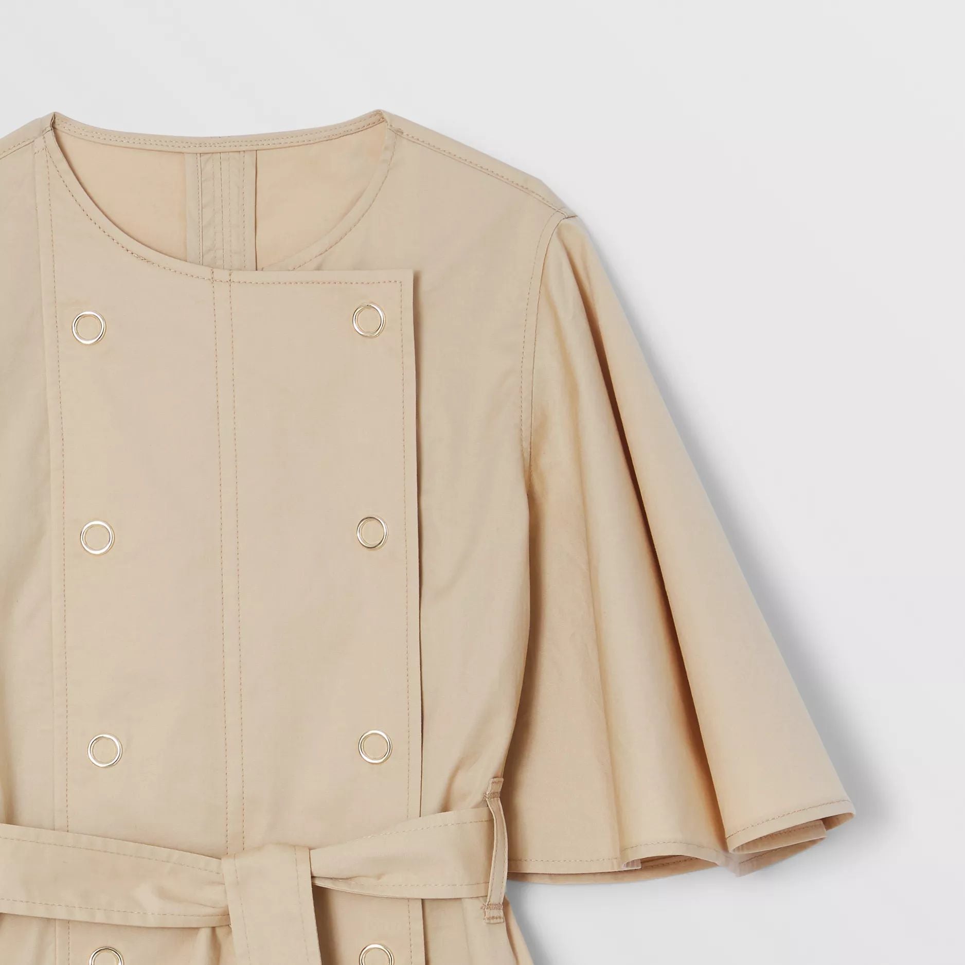 Girls Beige Cotton Dress