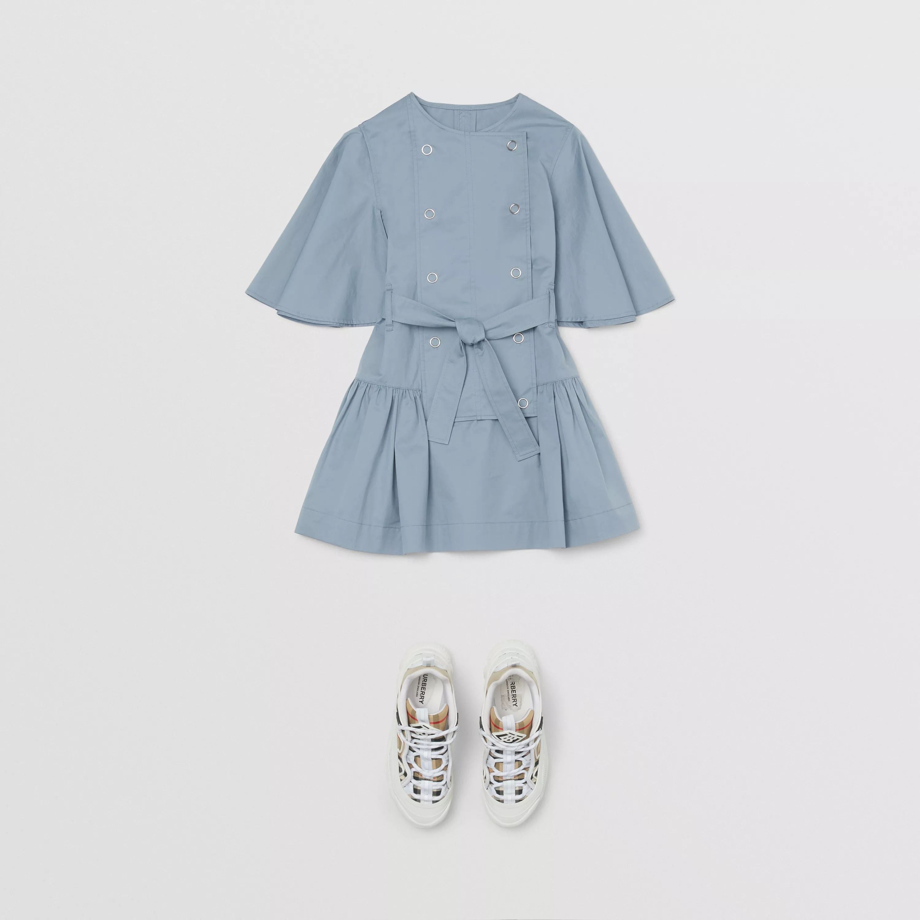 Girls Blue Cotton Dress