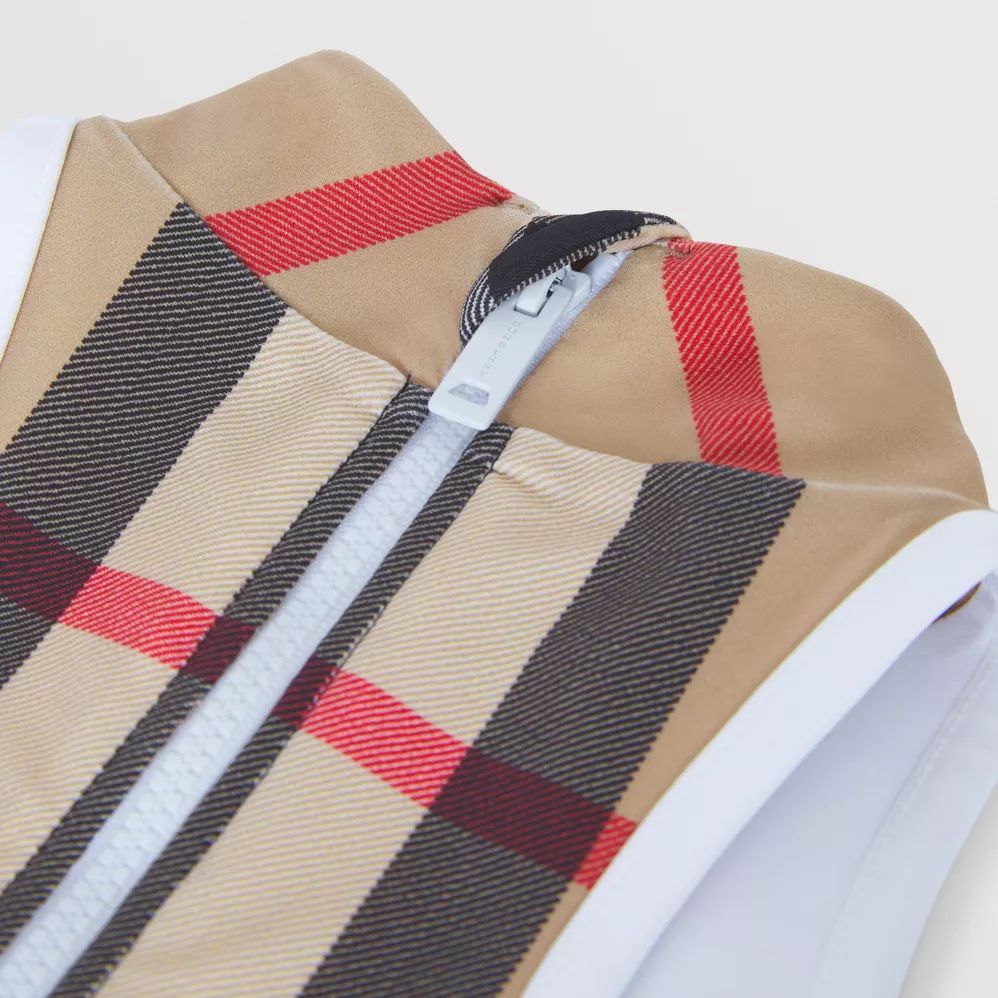 Girls Archive Beige Check Swimsuit