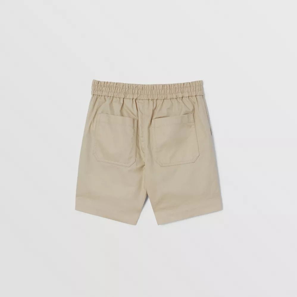 Boys Beige Cotton Shorts