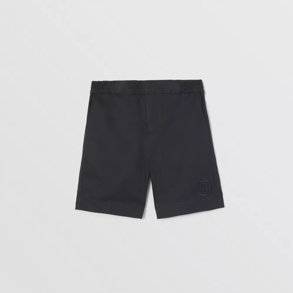 Boys Black Cotton Shorts