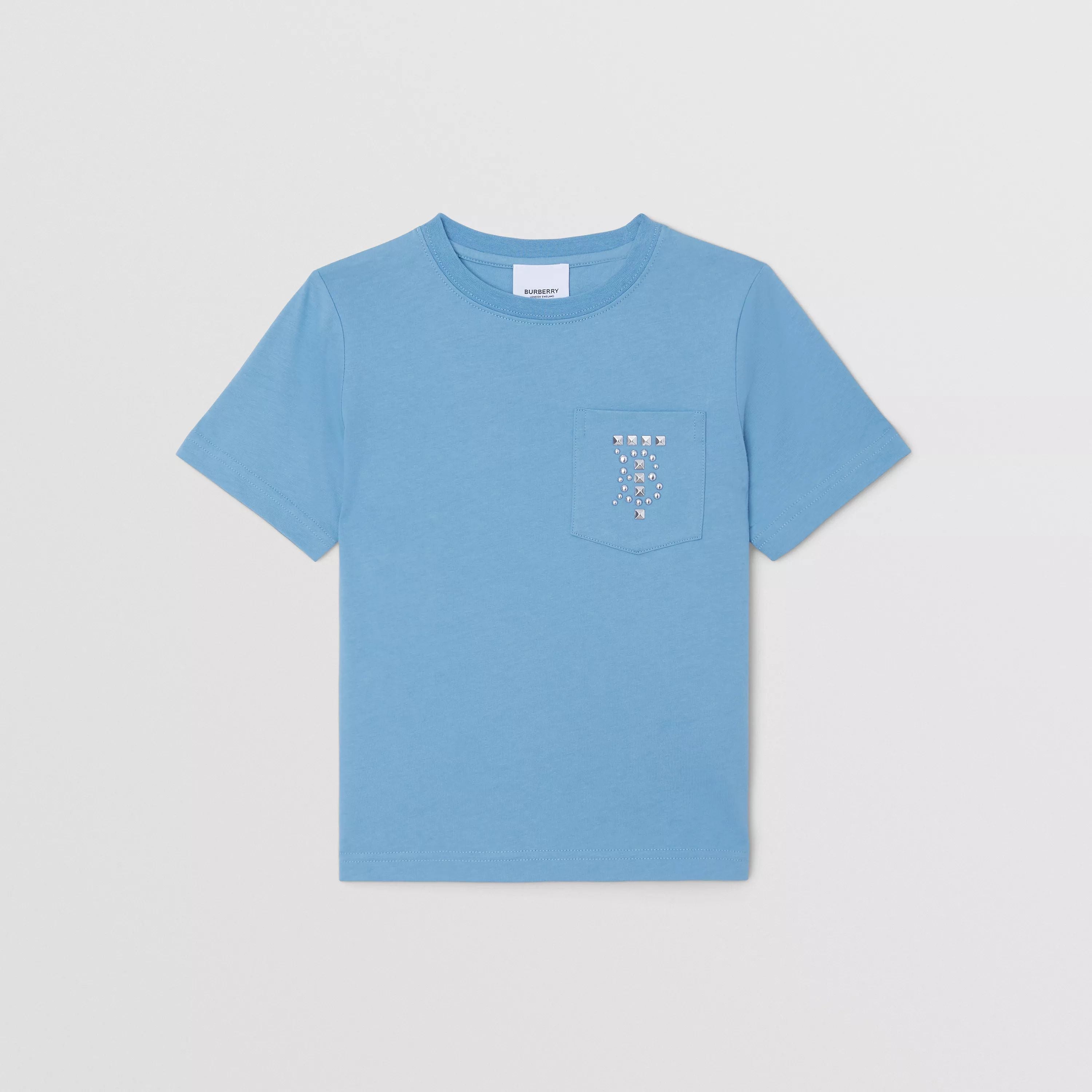 Boys & Girls Blue Logo Cotton T-Shirt